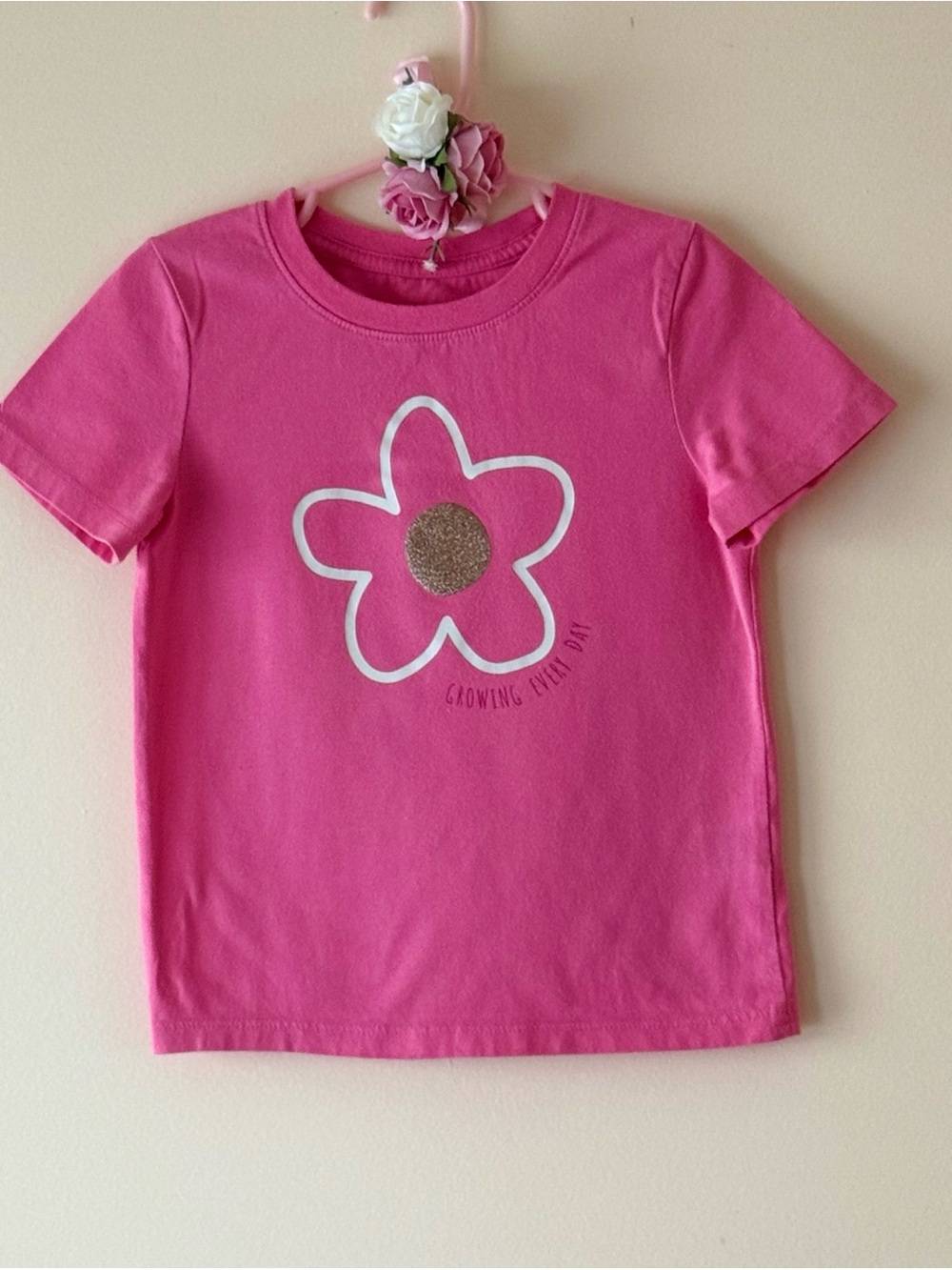 Cat&Jack/Jumping Beans Girls Pink & White Graphic Tee + Bike Shorts Set, Size 4T - Picture 3 of 10